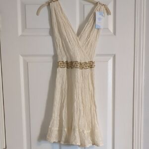 Elegant Cream Kids Casual Dress